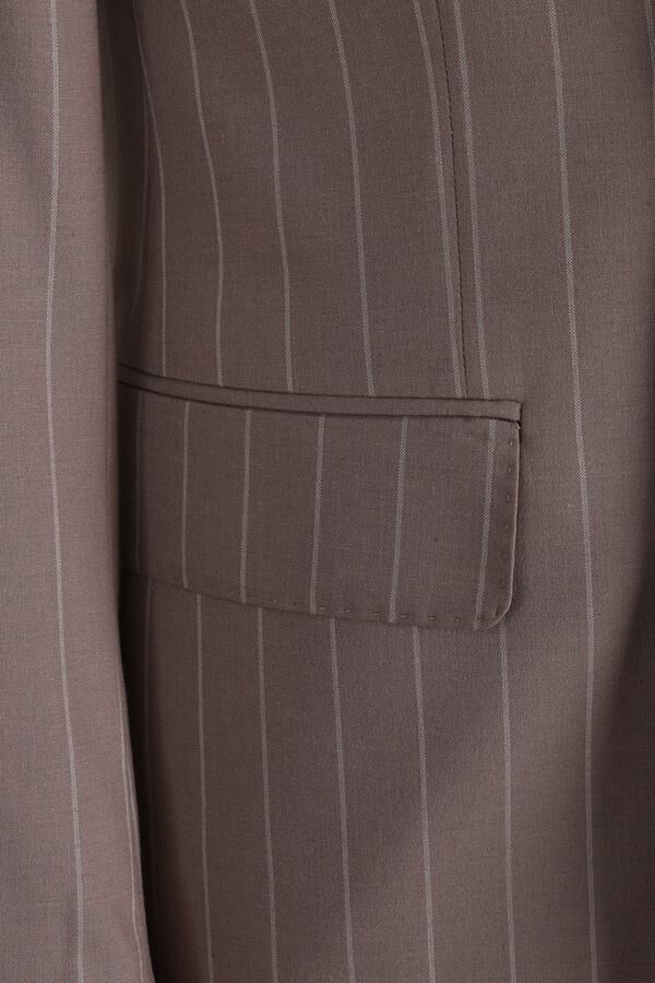 Kruvaze Takım Elbise Vizon - 48