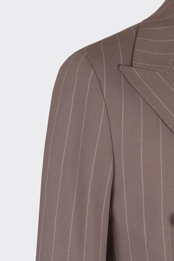 Kruvaze Takım Elbise Vizon - 50