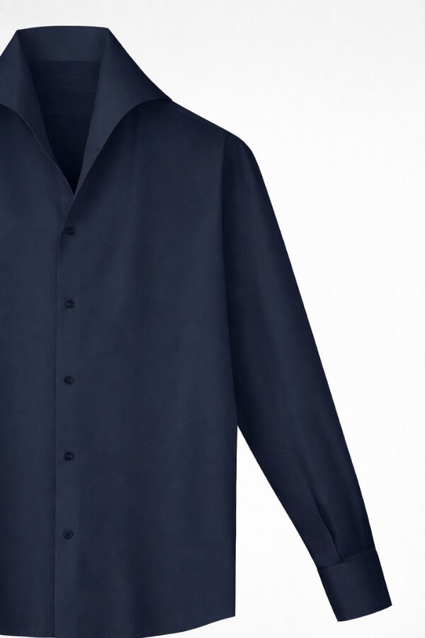 Sicilya Americano Yaka Gömlek Lacivert - 46