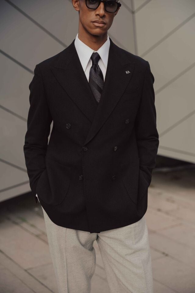 Soho Kruvaze Ceket Siyah - 46