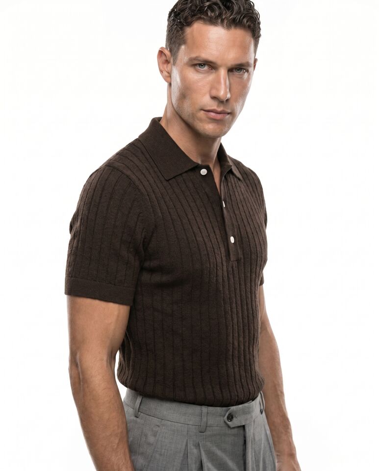 Neo Polo Triko T-Shirt Kahverengi - M