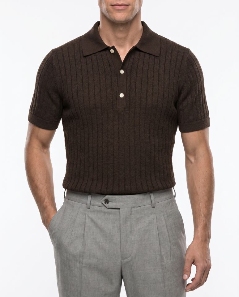 Neo Polo Triko T-Shirt Kahverengi - M