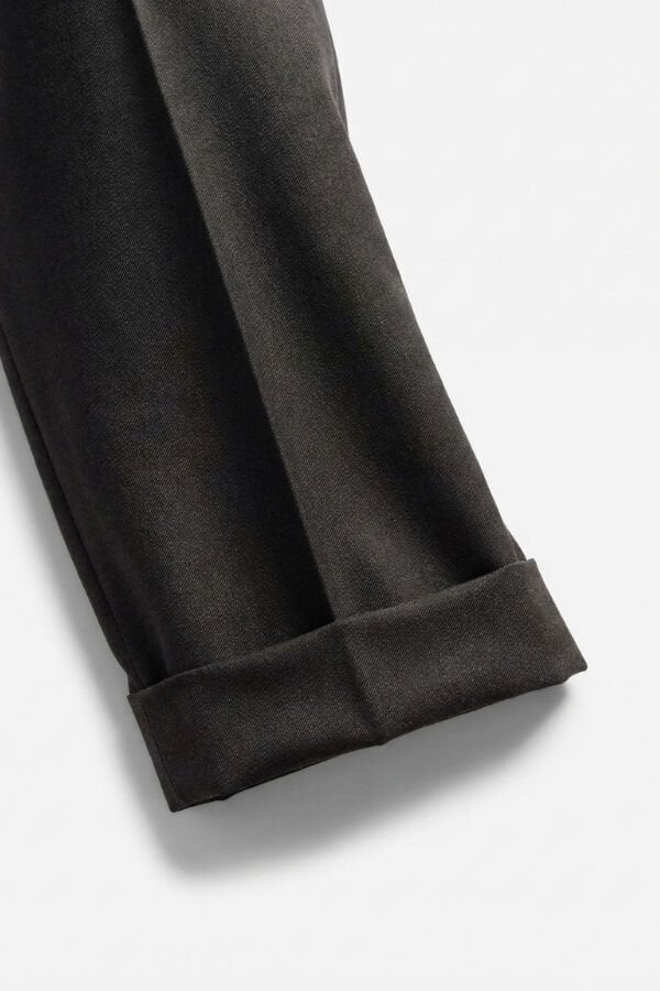 İstanbul Çift Pile Pantolon Koyu Kahverengi - 42