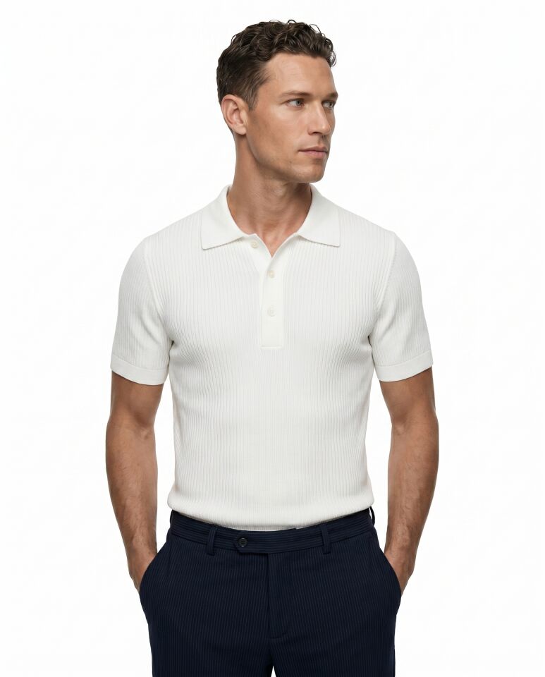 Grand Polo Triko T-Shirt Beyaz - XL