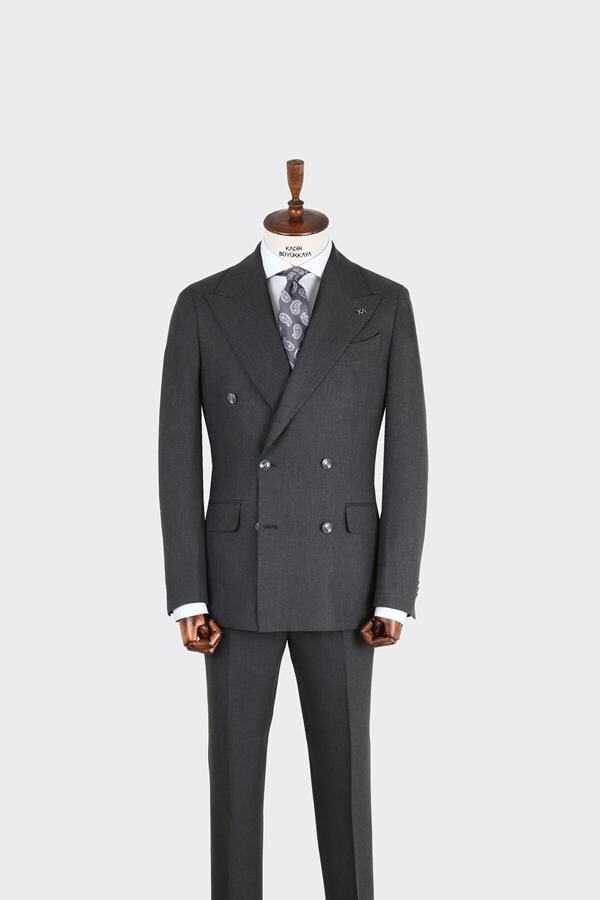 Kruvaze Takım Elbise Antrasit - 46