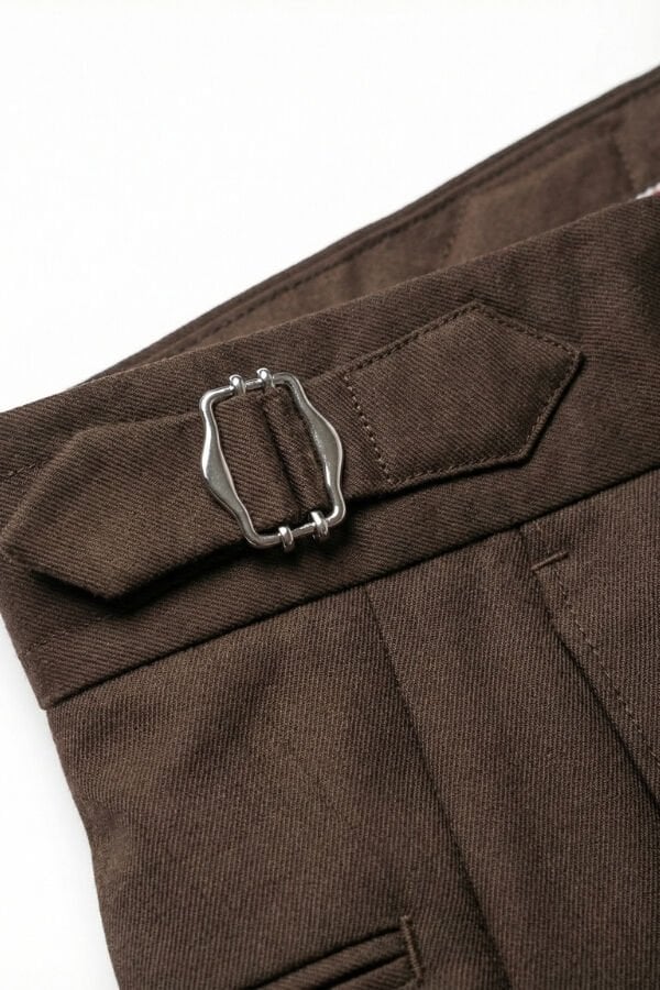 İstanbul Çift Pile Pantolon Koyu Kahverengi - 50