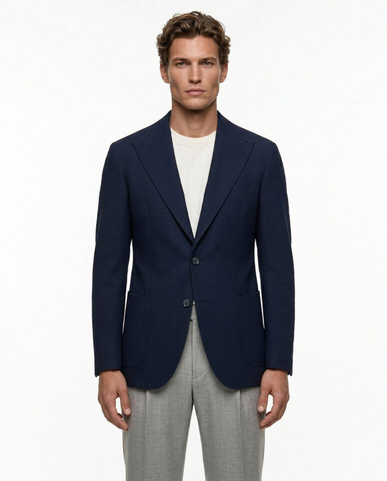 Grid Ceket Lacivert - 50