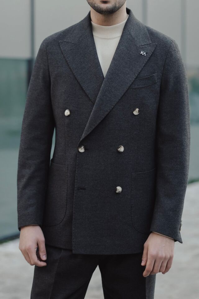 Soho Kruvaze Ceket Kahverengi - 58