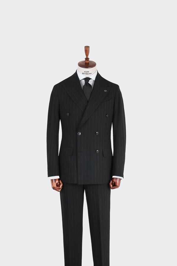 Kruvaze Takım Elbise Siyah - 54