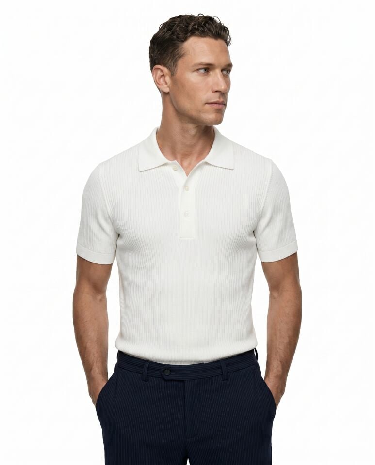 Grand Polo Triko T-Shirt Beyaz - XXL