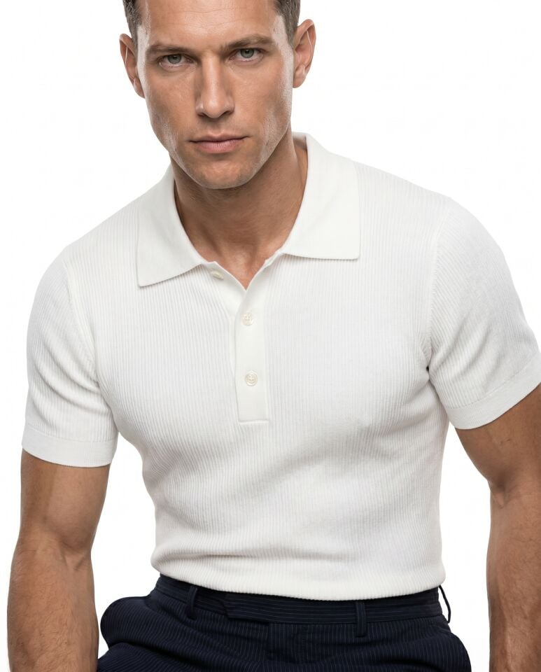 Grand Polo Triko T-Shirt Beyaz - XXL