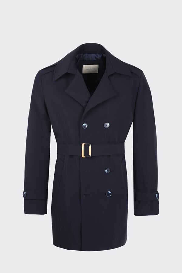 Trenç Coat Lacivert - 50