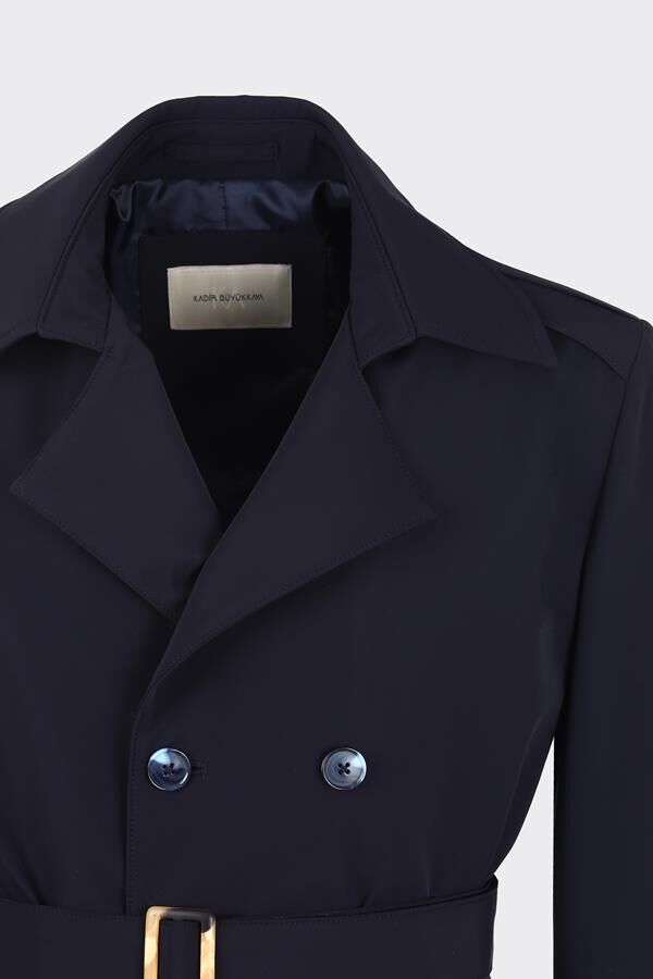 Trenç Coat Lacivert - 50